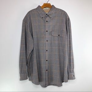 ORVIS Houndstooth Flannel Button Down Shirt  XXL